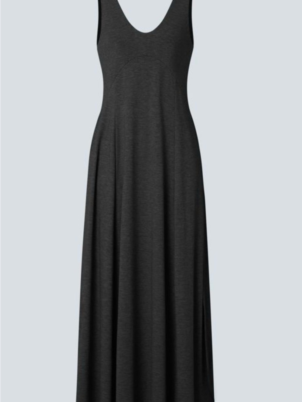 HALARA Charcoal Scoop-Neck Sleeveless Maxi Dress